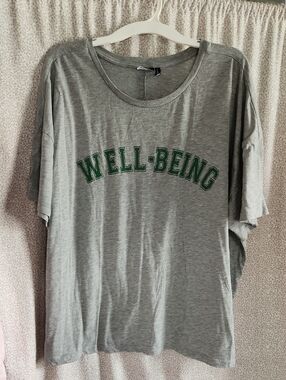 Asos Gray "WELL-BEING" Graphic Tee FINAL PRICE